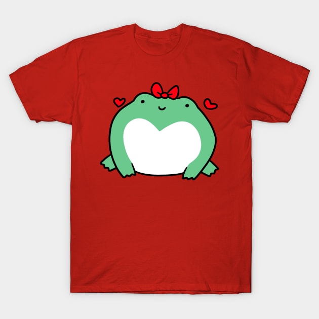 Love Frog with Bow T-Shirt by saradaboru